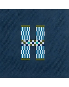 HERMES Плоский клатч из шерсти натте для хранения в глубоком синем цвете, Deep Sea Blue Hermès