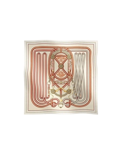 HERMES Шёлковый шарф унисекс бежевый, Beige Hermès