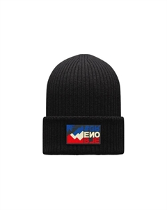Шерстяная шапка-бини мужская черная Moncler