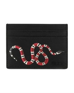 Кожаный картхолдер мужской черный серый Gucci