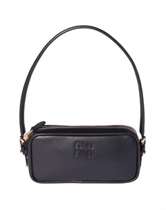 Женская сумка из телячьей кожи черная Miu miu