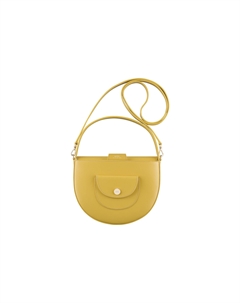 Кожаная женская сумка через плечо маленькая желтая A.p.c.