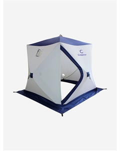 Палатка зимняя куб, 1,9х1,9, h-2,05 м, S по полу 3,6 кв.м, 3 слоя, цв. синий/белый, Белый Следопыт