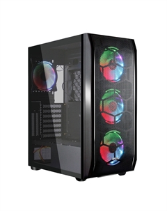 Корпус GL300, EATX, Midi-Tower, USB 3.0, RGB подсветка, черный, без БП (GL300) Ginzzu