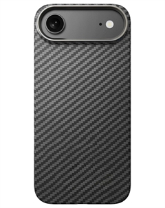 Чехол-накладка Kzdoo Keivlar Case для iPhone Air карбоновый (черно-серый в полоску)