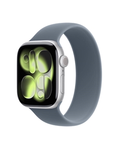 Умные часы Apple Watch Series 11 (GPS), 42 мм, Silver Aluminum Case/Anchor Blue Solo Loop - Size 1