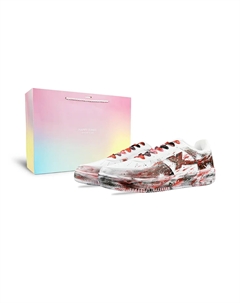 Кроссовки Air Force One противоскользящие износостойкие низкие для скейтбординга мужские белые черные красные, цвет White, Black, Red[Shopping Bag] Xtep