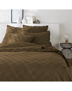 Пододеяльник из осветленного хлопкового сатина Victor damier зеленый La redoute interieurs