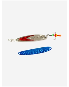 Блесна для рыбалки Судачья красный флекс,70мм, 15г,Bb/SRF зимняя на судака, щуку, окуня, вертикальная, Синий Ecopro