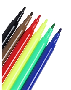 Фломастеры 6 цветов, вентилируемый колпачок Calligrata