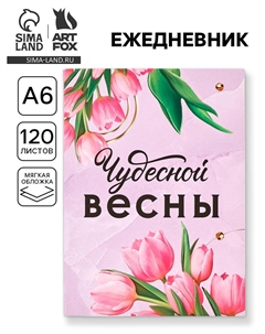 Ежедневник в мягкой обложке а6, 120 л Artfox