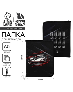 Папка для тетрадей, а5, пластиковая, 18×23×2.5 см Artfox study