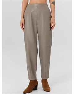 Брюки женские из экокожи в сером цвете Mark formelle