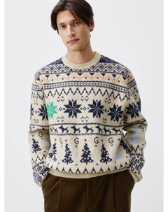 Новогодний джемпер с содержанием шерсти Sela