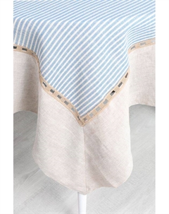 Скатерть хлопковая с принтом и льняным бортиком Coincasa