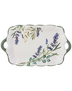 Блюдо AGNESS Лаванда 23,5х14х2,5см прямоугольное доломит Нет марки