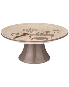 Блюдо для торта AGNESS Парижские коты 22х11см на ножке доломит Нет марки