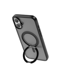 Чехол-накладка Wiwu Magsafe (FGG-202) для Apple iPhone 16 пластиковый с подставкой (черный)