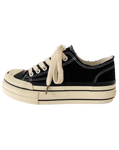 Женские кэжуал кеды низкие черные/бежевые - черные, цвет Black Jimixiong