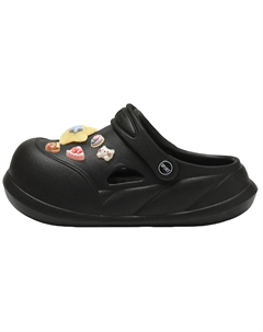 Клоги женские черные со звездами, цвет Black (Stars) Cat power