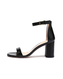 SW Модные сандалии на массивном каблуке 7,5 см женские черные Stuart weitzman