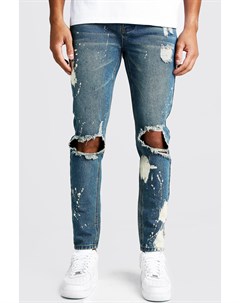 Выбеленные джинсы с эффектом поношенности Boohoo