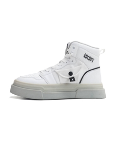 Скользоустойчивые амортизирующие износостойкие утепленные высокие скейтбордские кроссовки унисекс, черный красный Nocopy