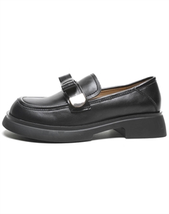 Лоферы женские низкие черно-бежевые Mulinsen