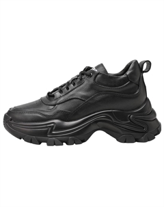 Женские противоскользящие износостойкие низкие массивные кроссовки черные, цвет Black Zro