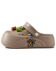 Коричневые женские клоги, цвет Brown Tafn