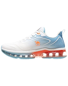 Амортизирующие износостойкие дышащие низкие кроссовки для бега мужские, белый/небесно-голубой Camel