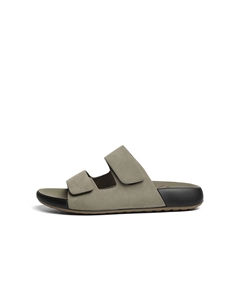 Полиуретановые противоскользящие износостойкие шлепанцы мужские - хаки, цвет Khaki Red dragonfly