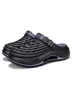 Клоги мужские черно-серые, цвет Black Gray Budding bear