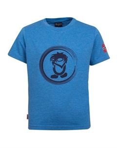 Детская футболка «Тролльфьорд», синий Trollkids