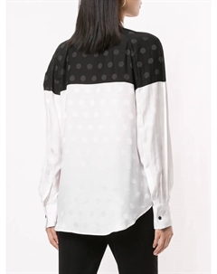 Блузка в стиле колор-блок с драпировкой, белый Haider ackermann
