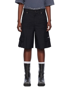 Черные укороченные шорты карго We11done