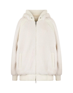 Застегивающаяся на молнию толстовка с капюшоном, Ivory White Moose knuckles