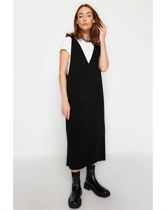 Длинное платье, черный Trendyol