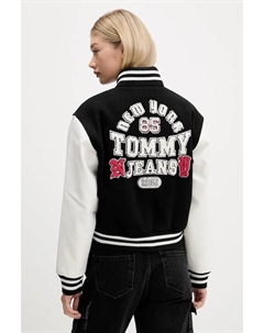 Куртка-бомбер с шерстью, черный Tommy jeans