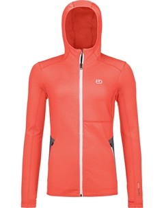 Женская кофта Fleece women zip hoodie coral S Ortovox