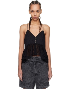 Черный топ на бретельках Sogane Etoile Isabel marant