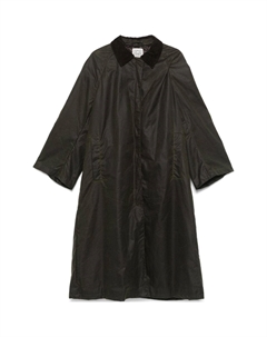 Куртка дождевик с воротником и накладными карманами TOTEME, лесной зеленый Toteme