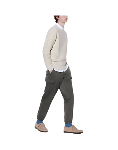 Юнисекс карго-брюки цвета тёмной оливы Uniqlo