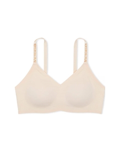 Футболка Pink The T Shirt Легко Утепленный Бюстгальтер Для Отдыха/Бежевый Бюстгальтер Женский Светлый Ореховый Victoria's secret