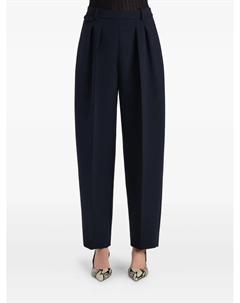 Плиссированные брюки с декоративными пуговицами, синий Khaite