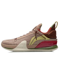 Лининг Блитц 7 Премиум с премиальной амортизацией, противоскользящие и износостойкие баскетбольные кроссовки с низким верхом светло-бежевого цвета Li-ning