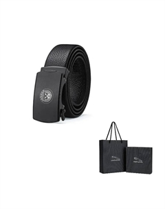 Кожаный ремень мужской черный, Black Jaguar