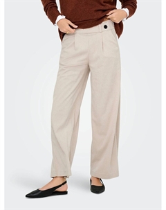 Брюки широкие из велюра бежевый Jdy