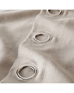 Штора затемняющая из осветленного льна люверсы Private бежевый Am.pm.