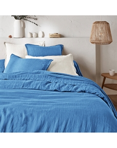 Пододеяльник из стираного льна Linot синий La redoute interieurs